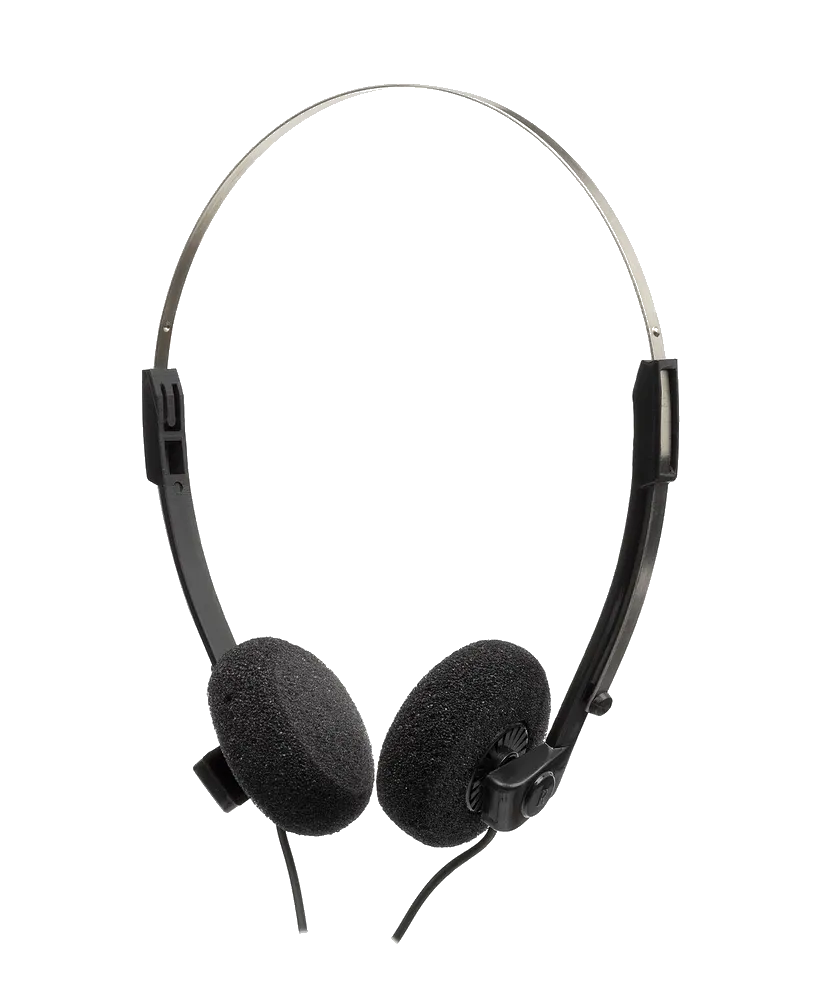 The headphones cut out on a transparent background